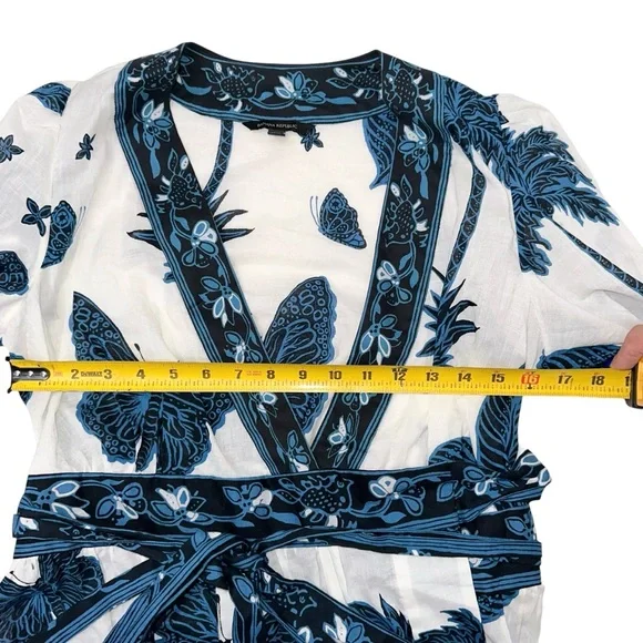 GORGEOUS banana republic balloon sleeve butterfly print top size Small - Picture 5 of 6
